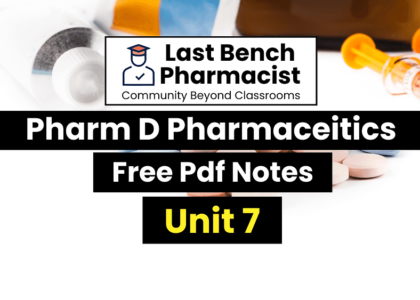 Pharm D 1st Year Pharmaceutics Unit 7 PDF Notes