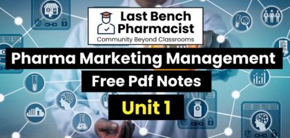 B Pharm Pharma Marketing Management Unit 1 PDF Notes