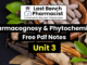 B Pharm Pharmacognosy and Phytochemistry Unit 3 Pdf Notes