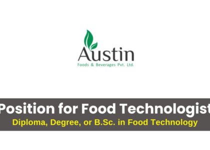 Austin Foods & Beverages Hiring for Food Technologist