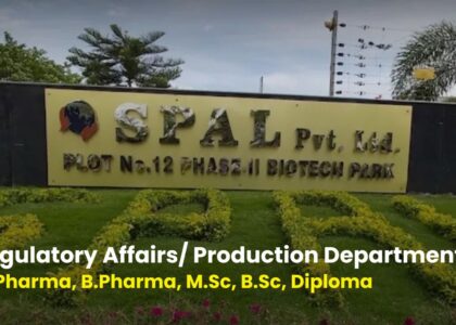 SP Accure Labs Hiring for Regulatory Affairs & Production Department