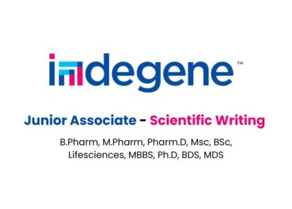 Indegene Hiring Junior Associate in Scientific Writing