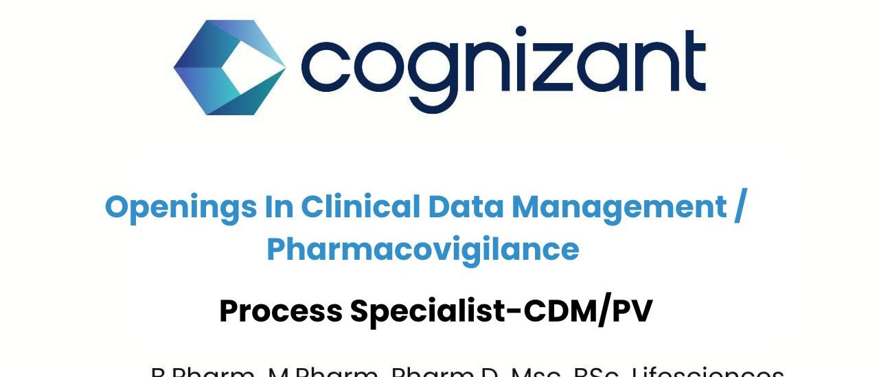 Cognizant Hiring for Clinical Data Management / Pharmacovigilance