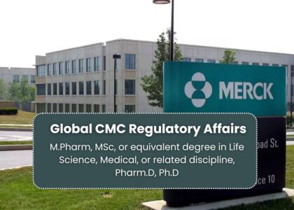 Merck Hiring Senior Specialist – Global CMC Regulatory