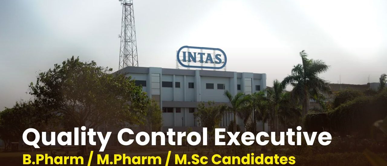 Intas Pharmaceuticals Hiring Quality Control Executive