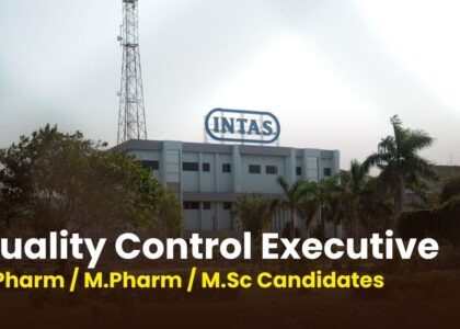 Intas Pharmaceuticals Hiring Quality Control Executive